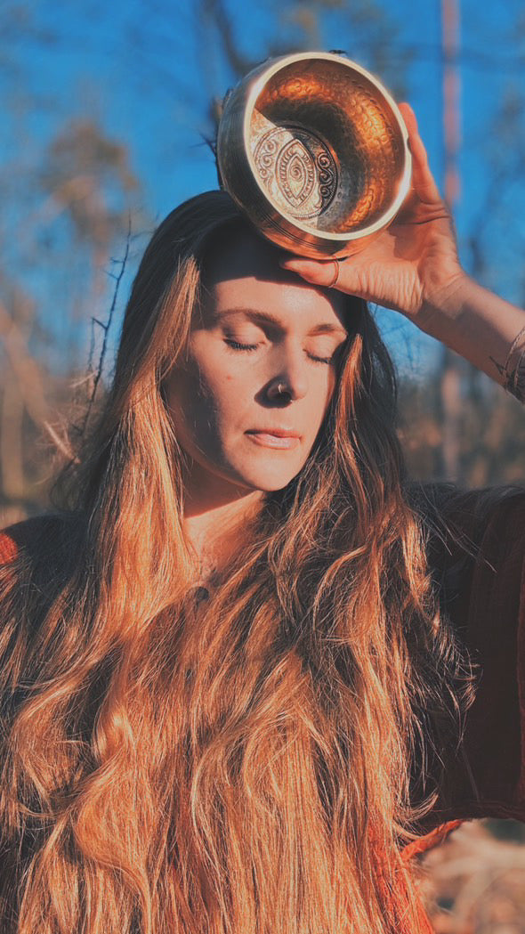 Klangschalen Set - Yoni Bowl - inkl. Ring und Schlägel - Percalada