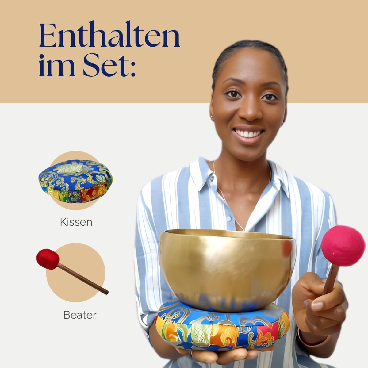 Handgeschmiedete Klangschale „PRANA Bowl“ – 18 cm | Tiefer Klang für Soundhealing & Meditation