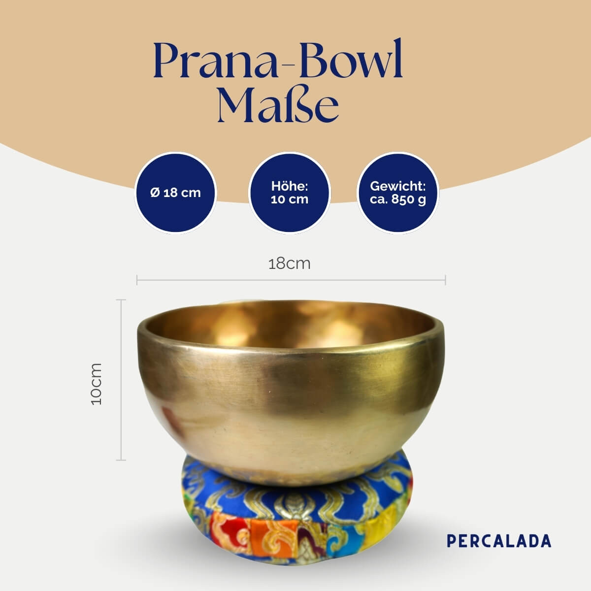 Handgeschmiedete Klangschale „PRANA Bowl“ – 18 cm | Tiefer Klang für Soundhealing & Meditation